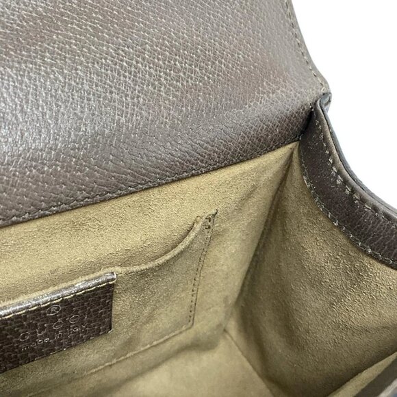 GUCCI Padlock Small/Guccitian Beige Ebony Multi PVC Leather 632-080925 - Picture 11 of 14